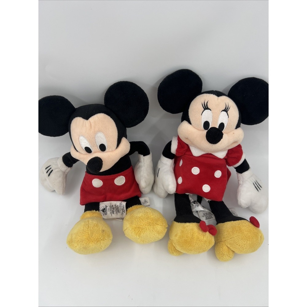 Lot of 2 VTG Disneyland Walt Disney World Minnie Mouse/Mickey Mouse Plush Stuffe
